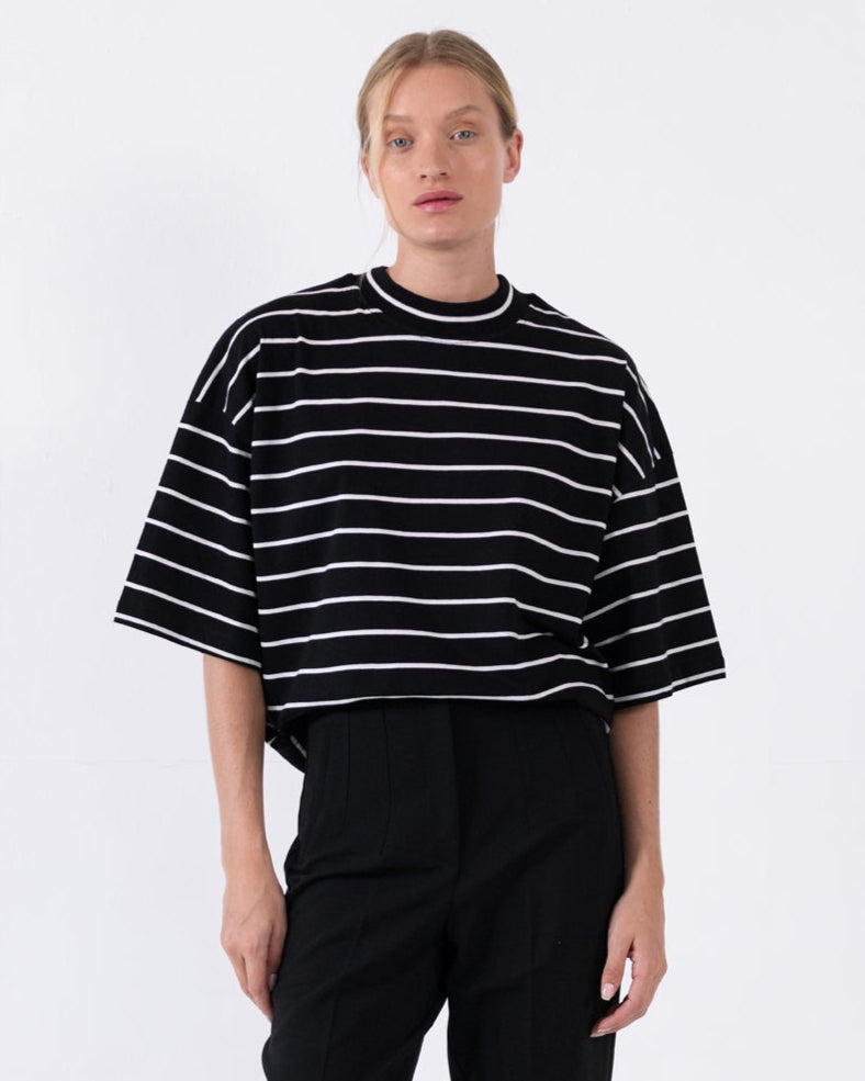 טי שירט כותנה פס מונקו