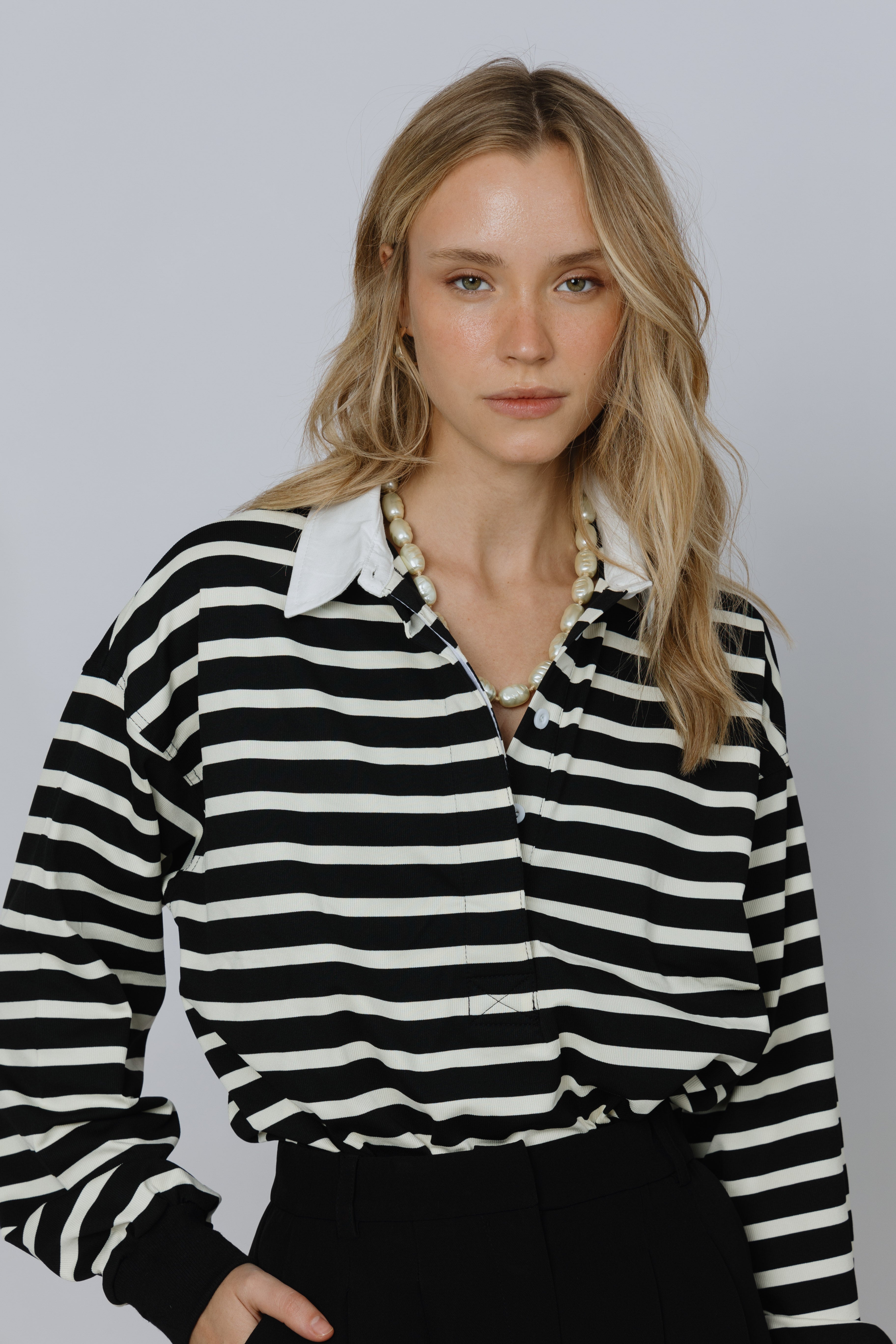 חולצת פולו פס בוי פרינד