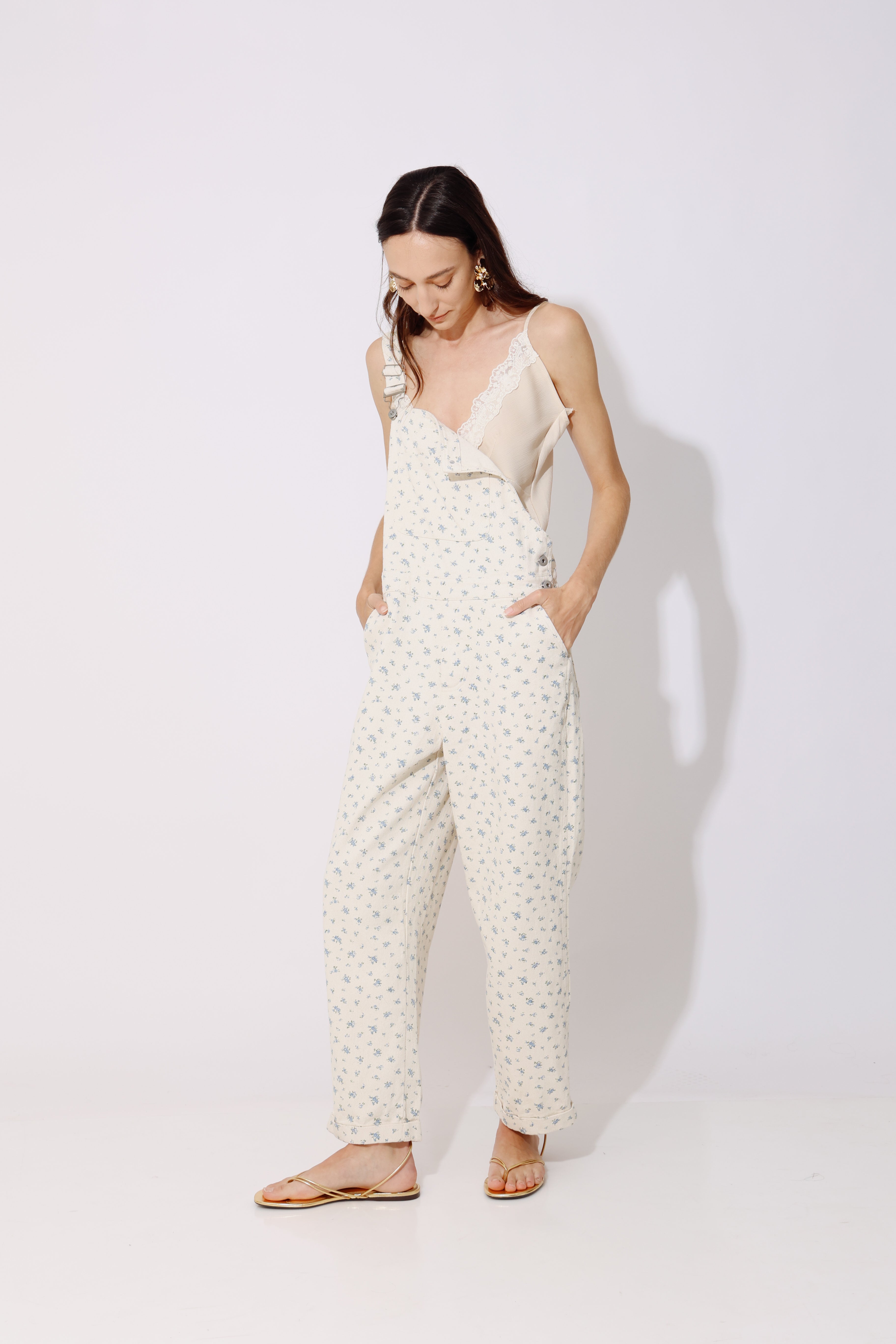 Dust & Roses — Vintage Floral Jumpsuit | Blue