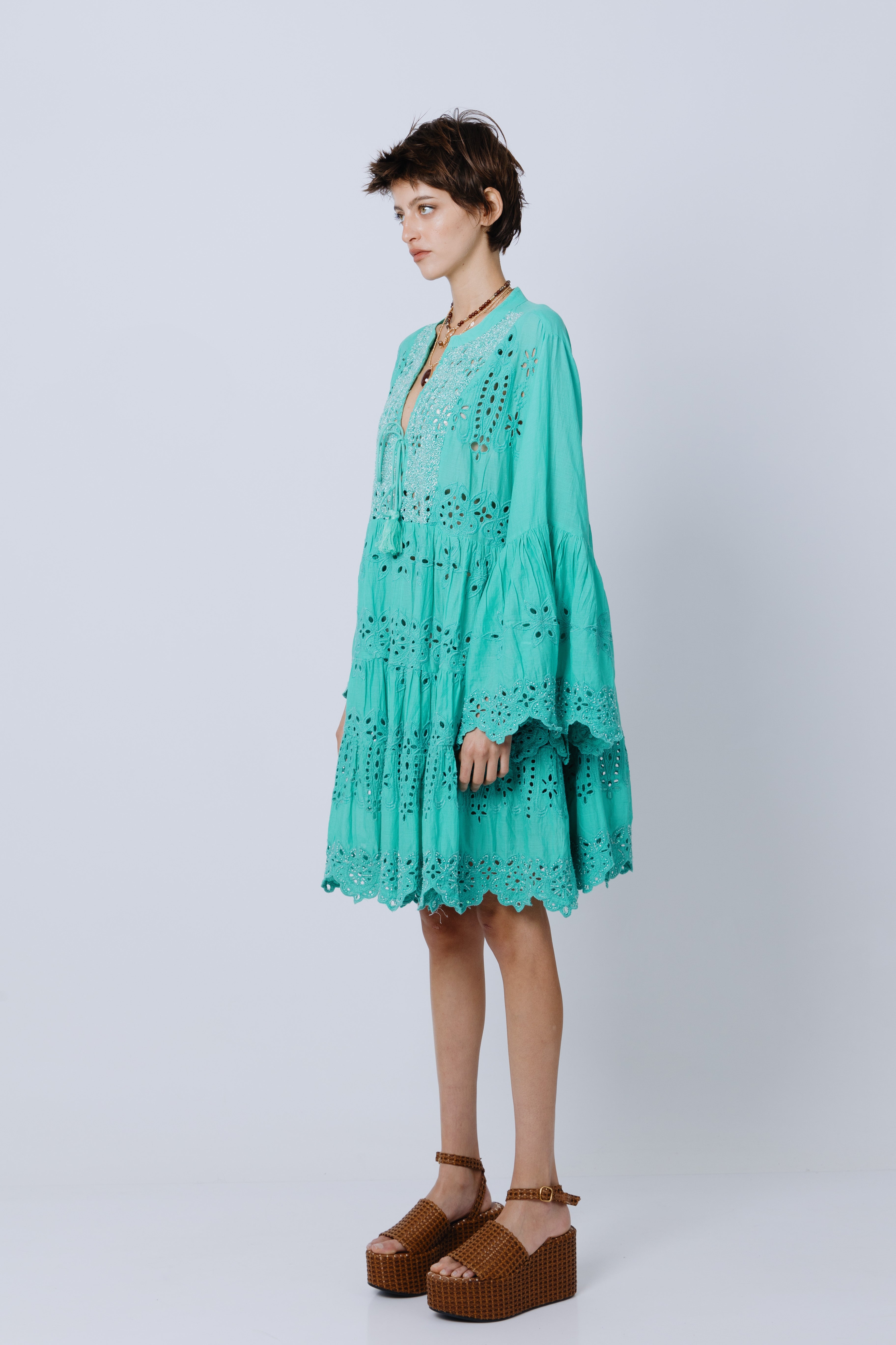 שמלת ריזורט תחרה כותנה טיפאני