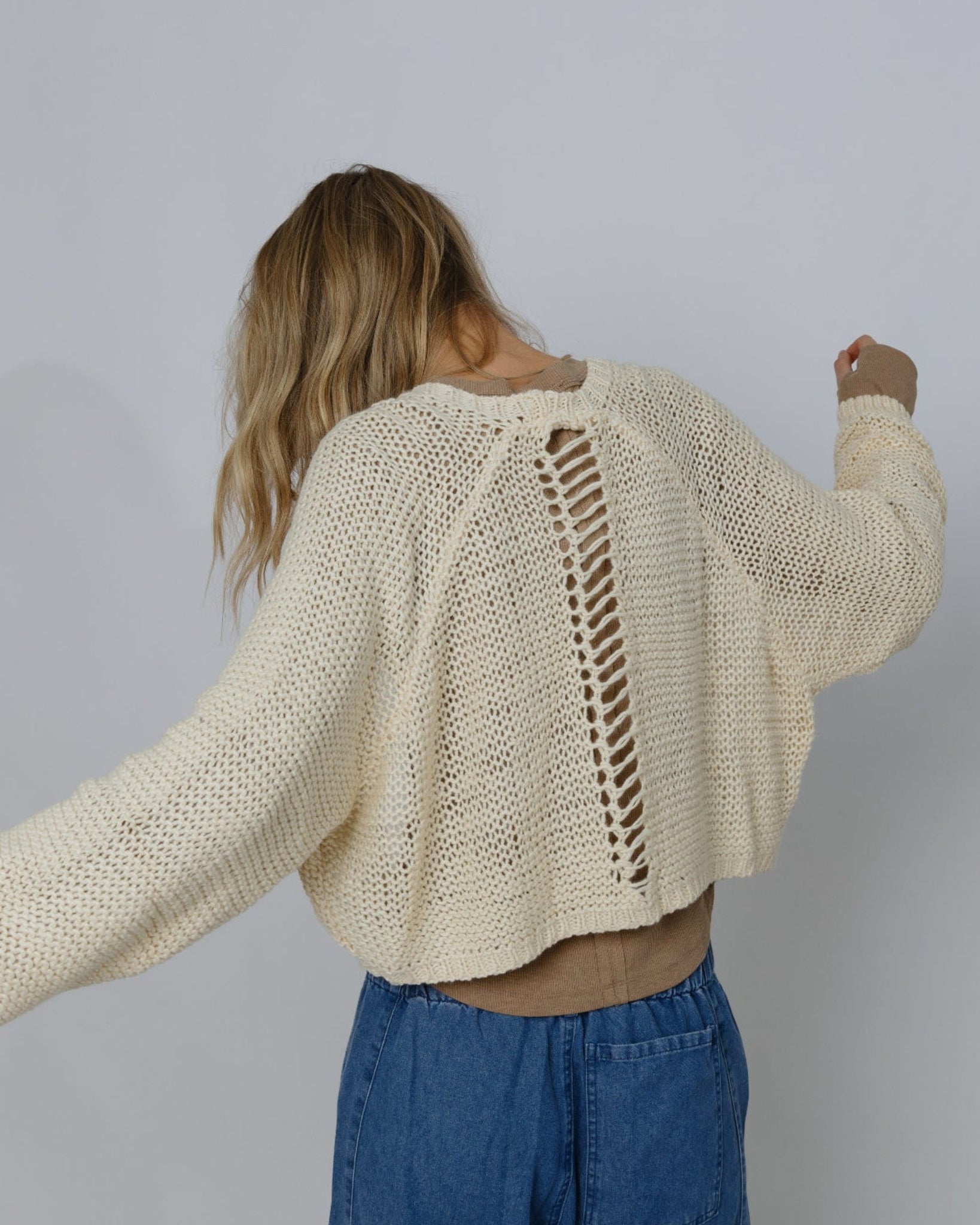 קרדיגן שמנת בוהו נוואדה