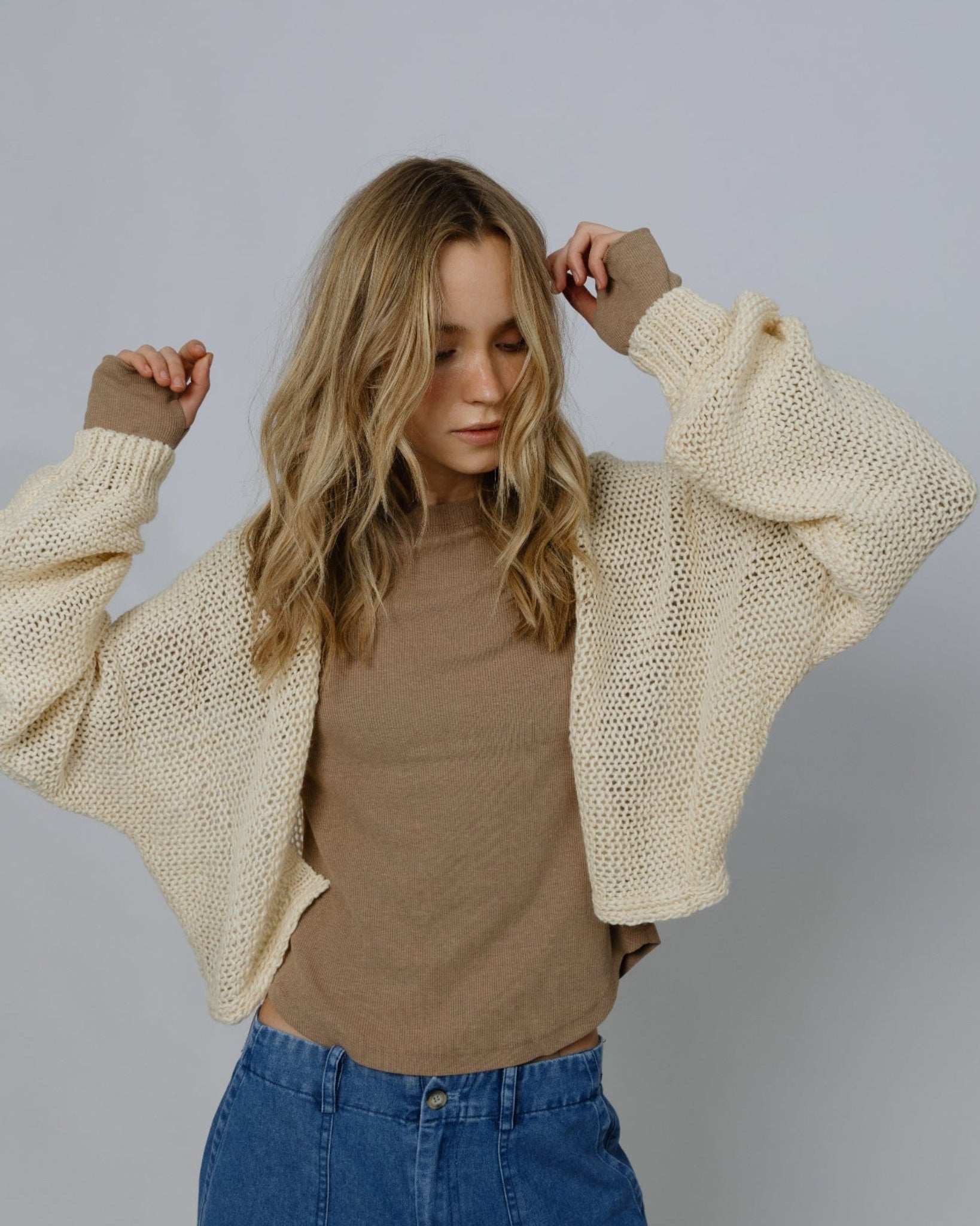 קרדיגן שמנת בוהו נוואדה