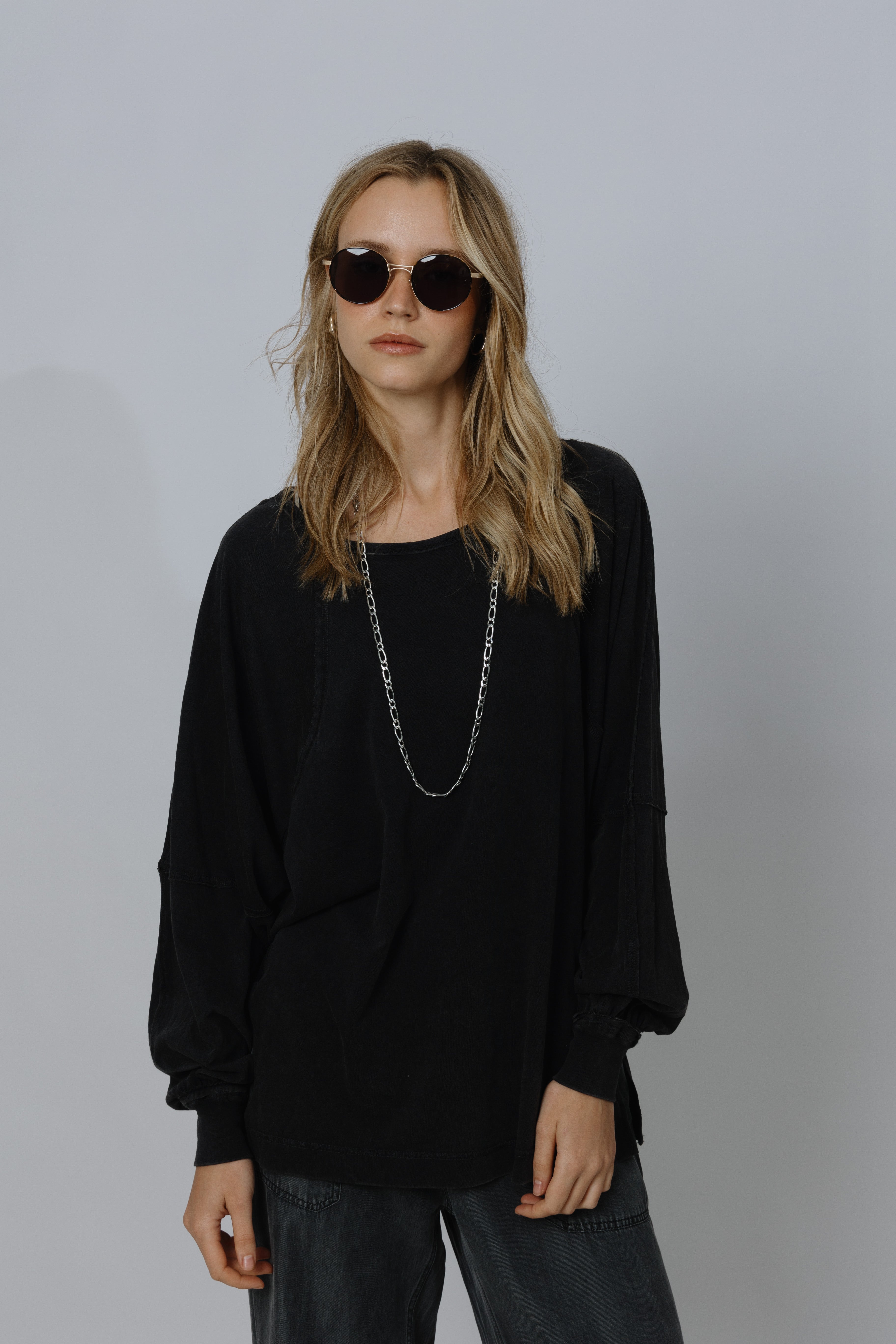 טי שירט כותנה אוברסייז מכובסת