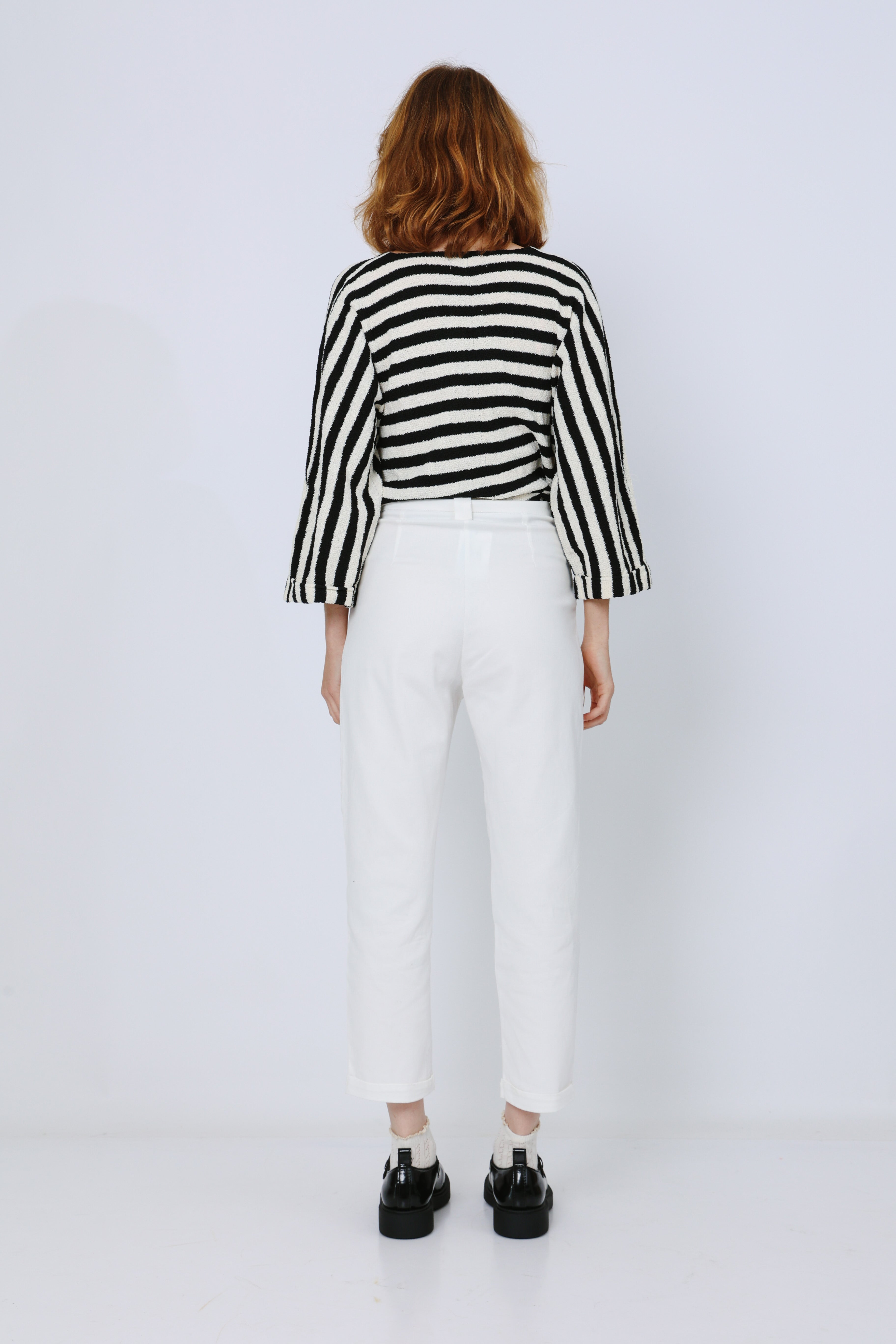 מכנסי כותנה שמנת