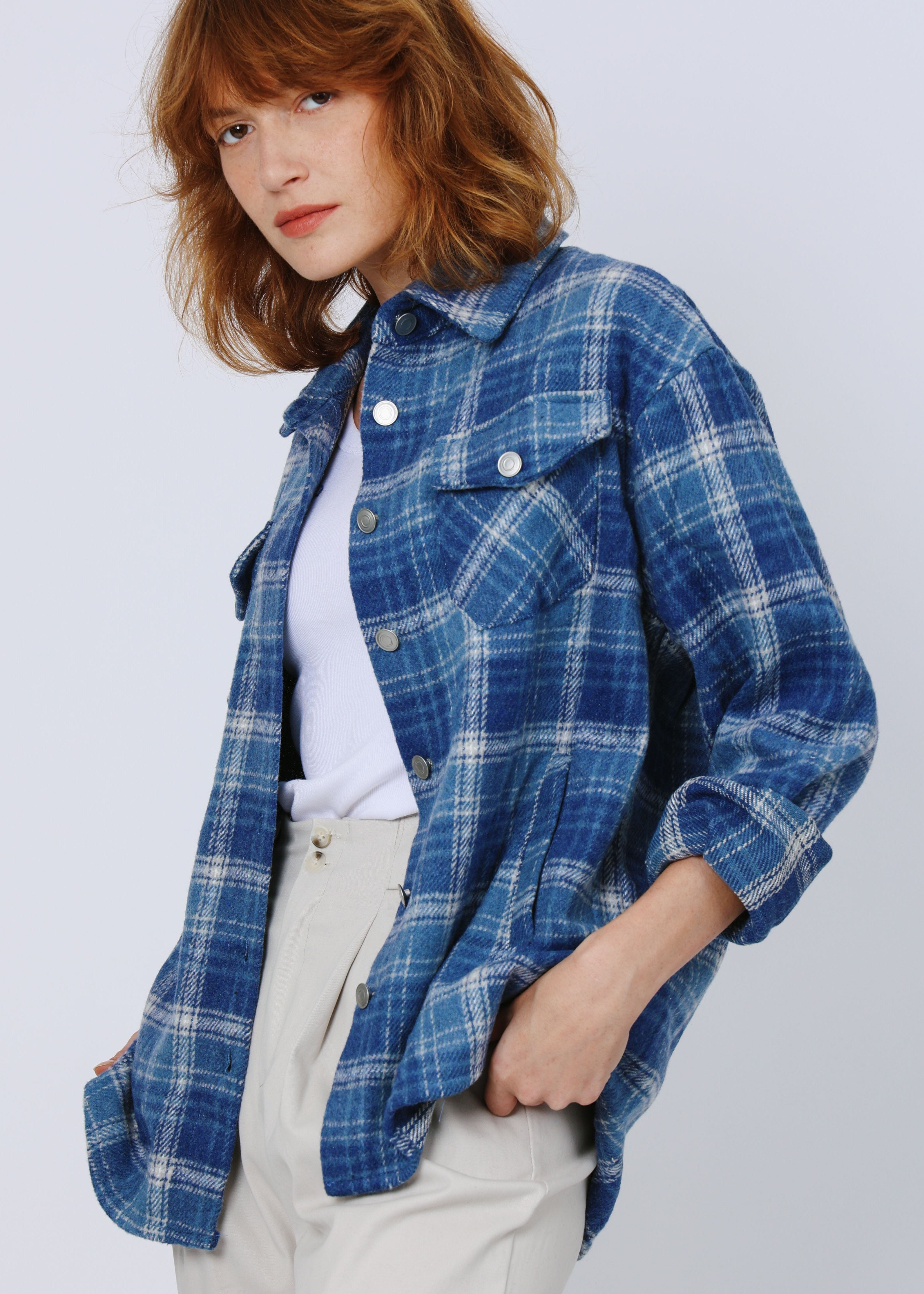 אובר-שירט משבצות פלנל מיסיסיפי