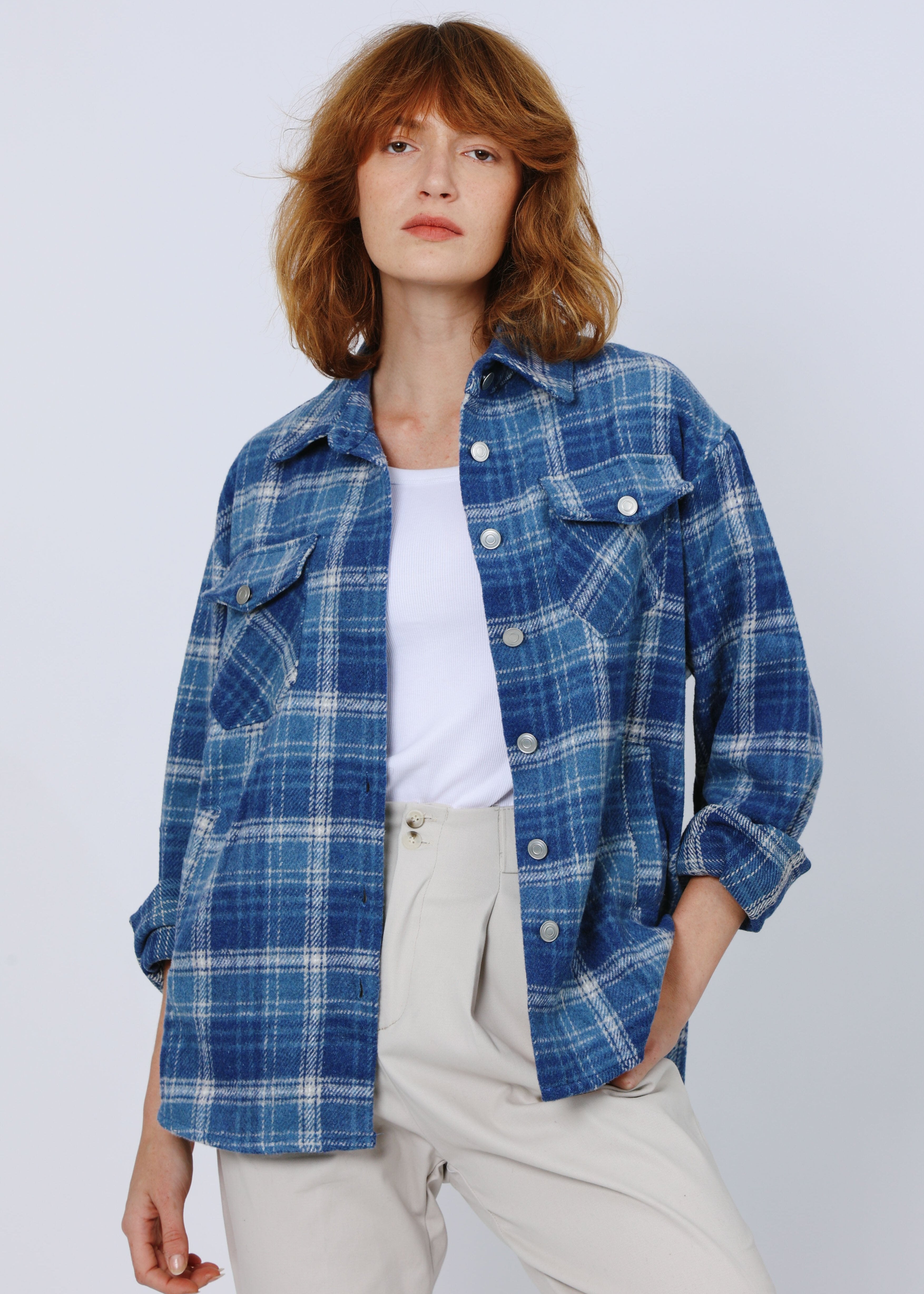 אובר-שירט משבצות פלנל מיסיסיפי