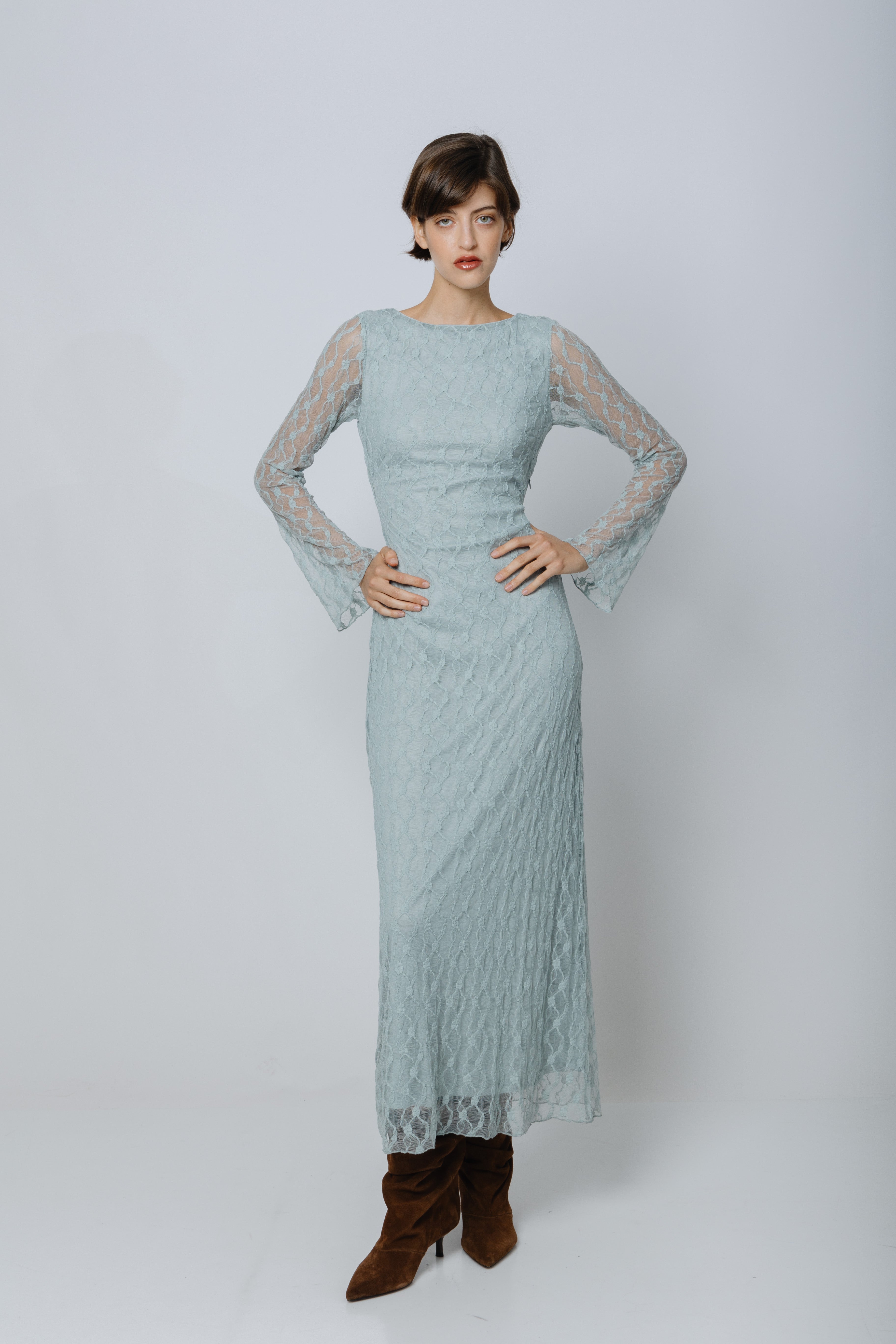 שמלת תחרה מקסי ג'וזפין -סלדין