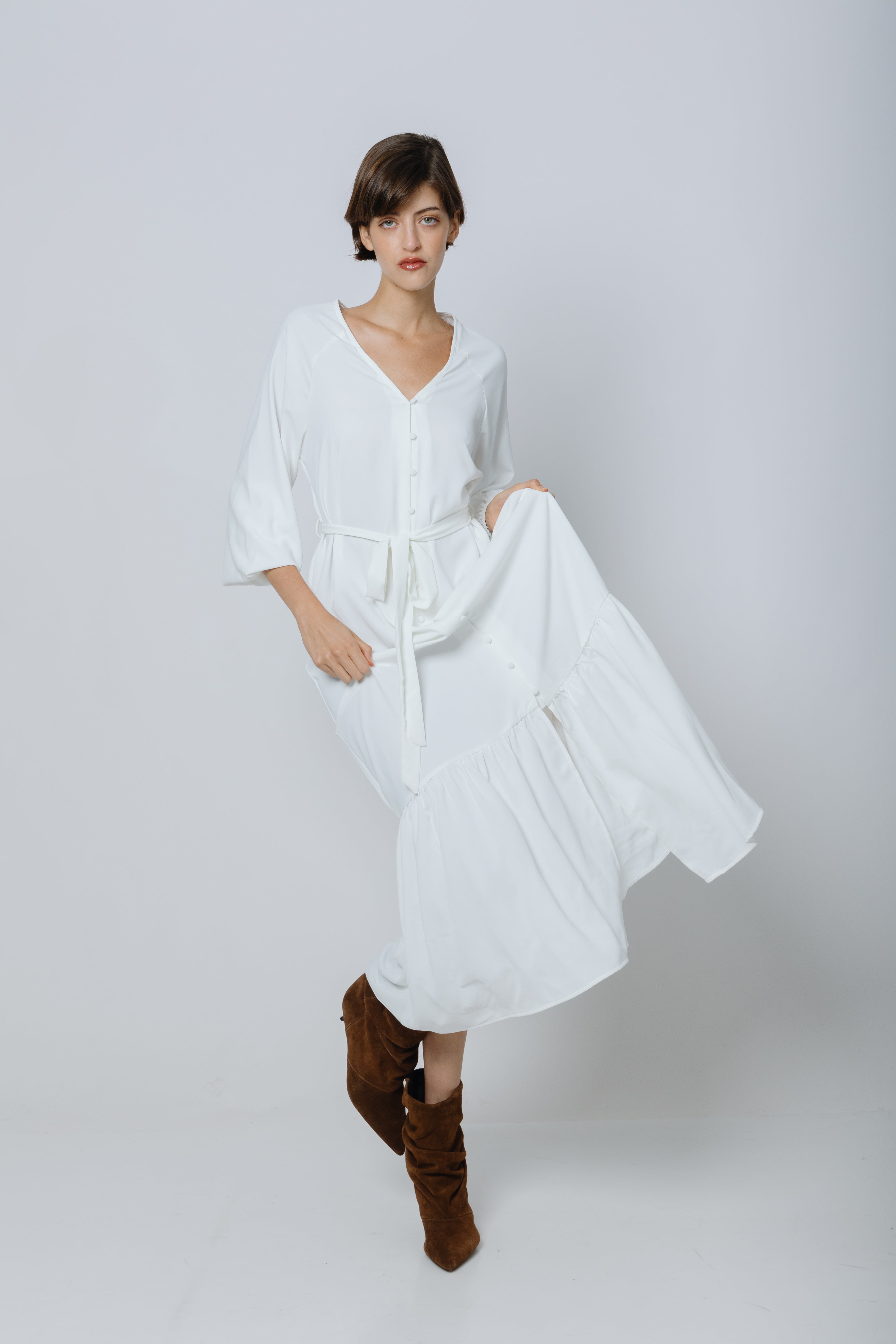 שמלת מקסי כפתרה אלמה