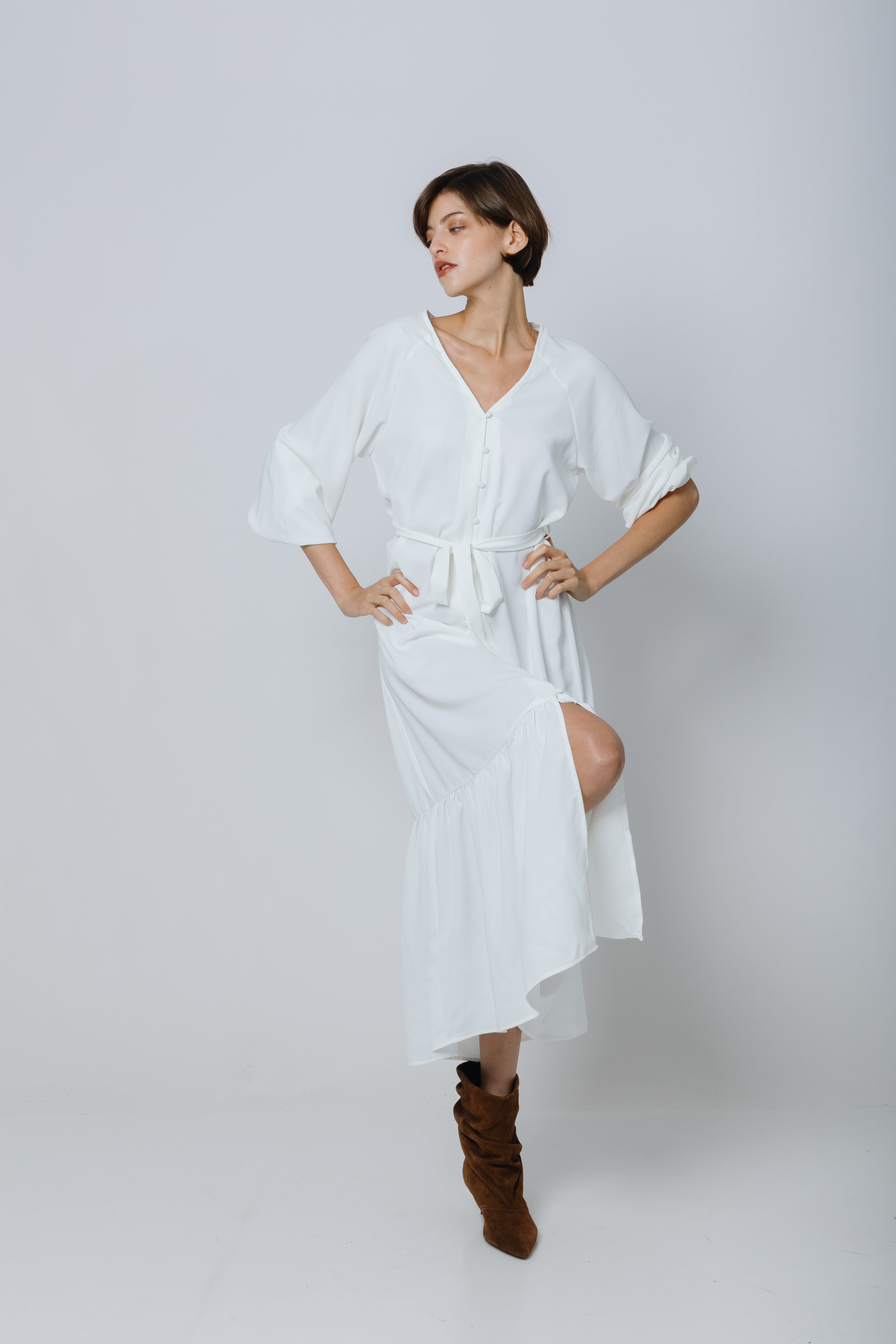 שמלת מקסי כפתרה אלמה