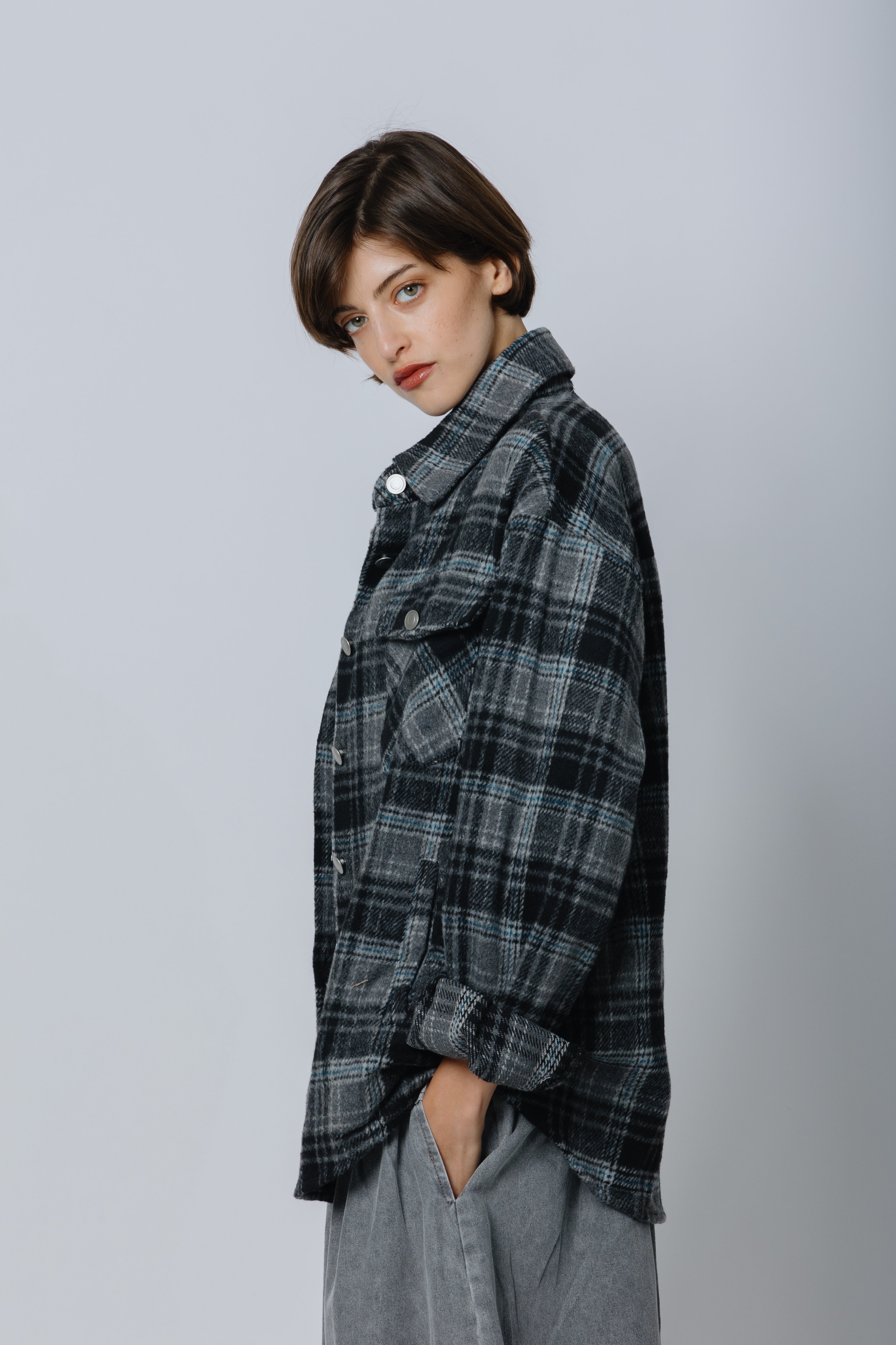 אובר-שירט משבצות פלנל מיסיסיפי