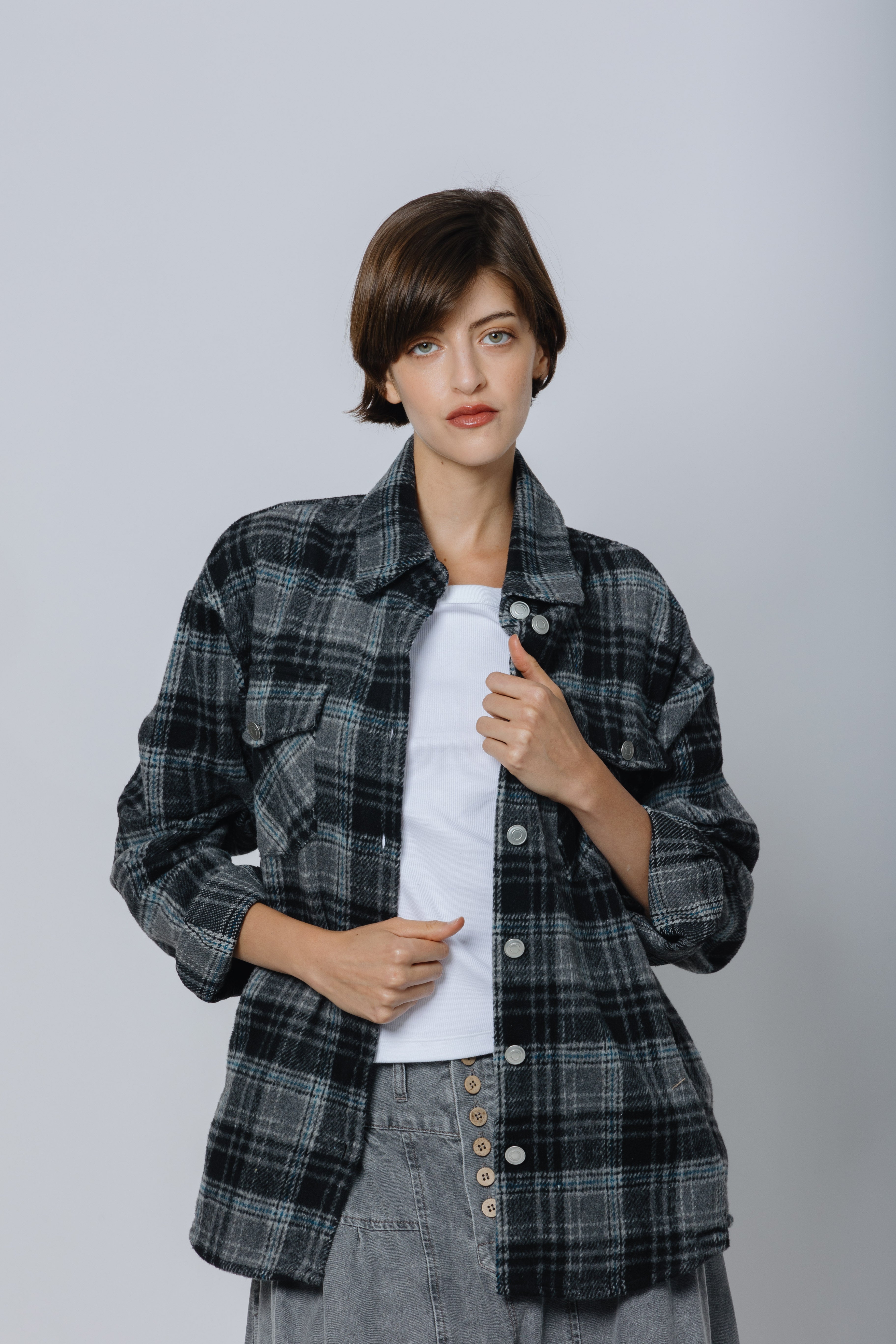 אובר-שירט משבצות פלנל מיסיסיפי