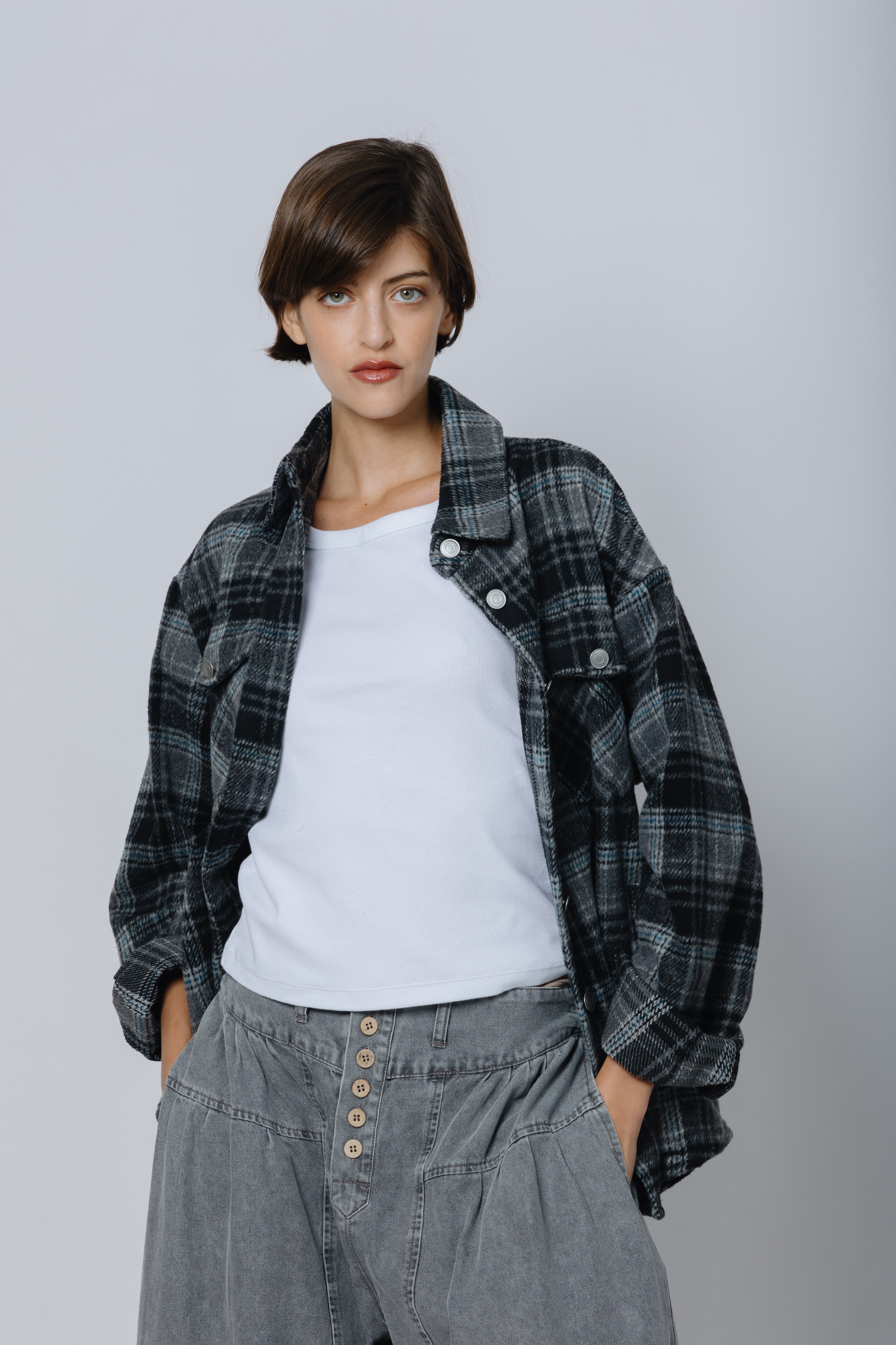 אובר-שירט משבצות פלנל מיסיסיפי