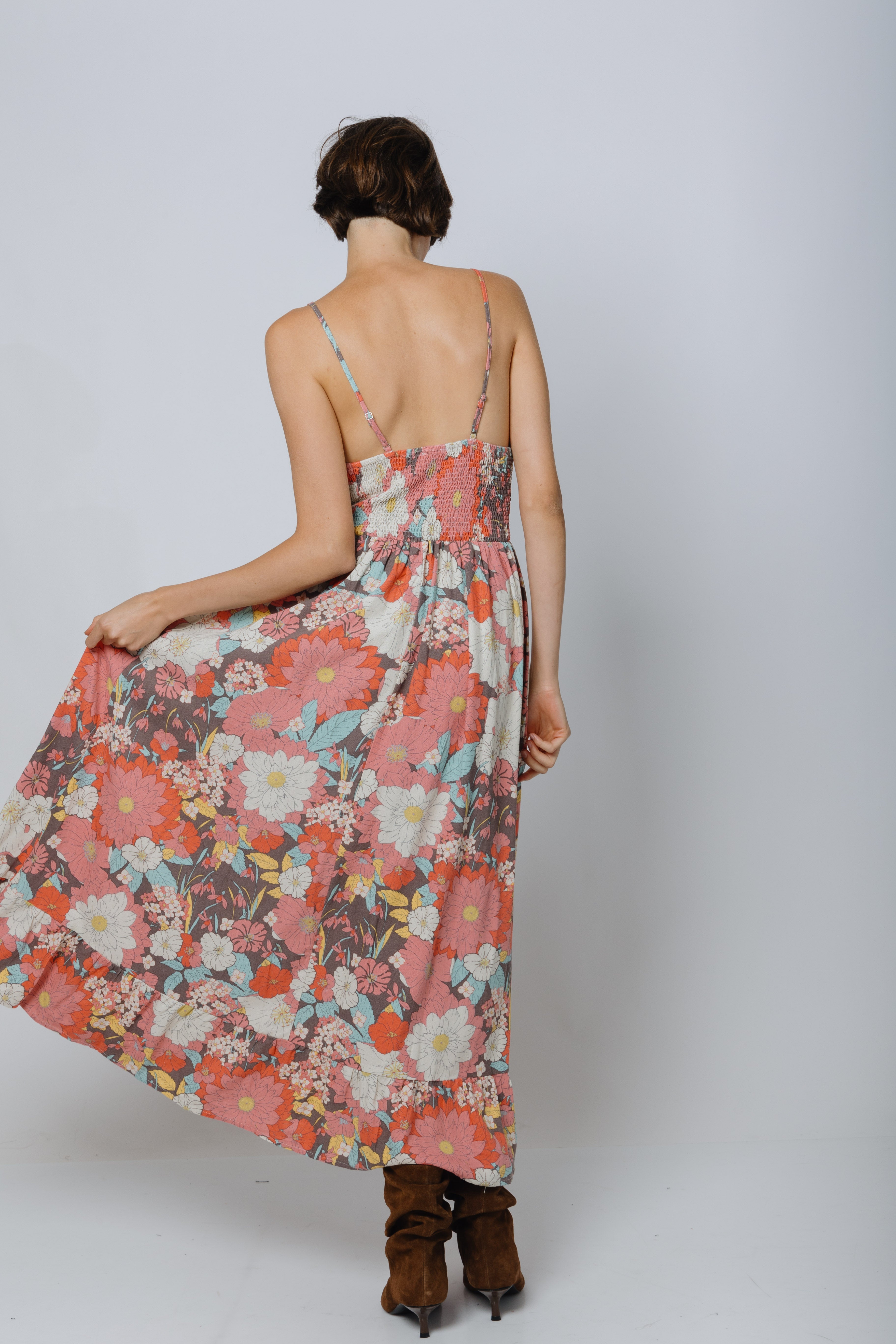 שמלת פלורה פשתן