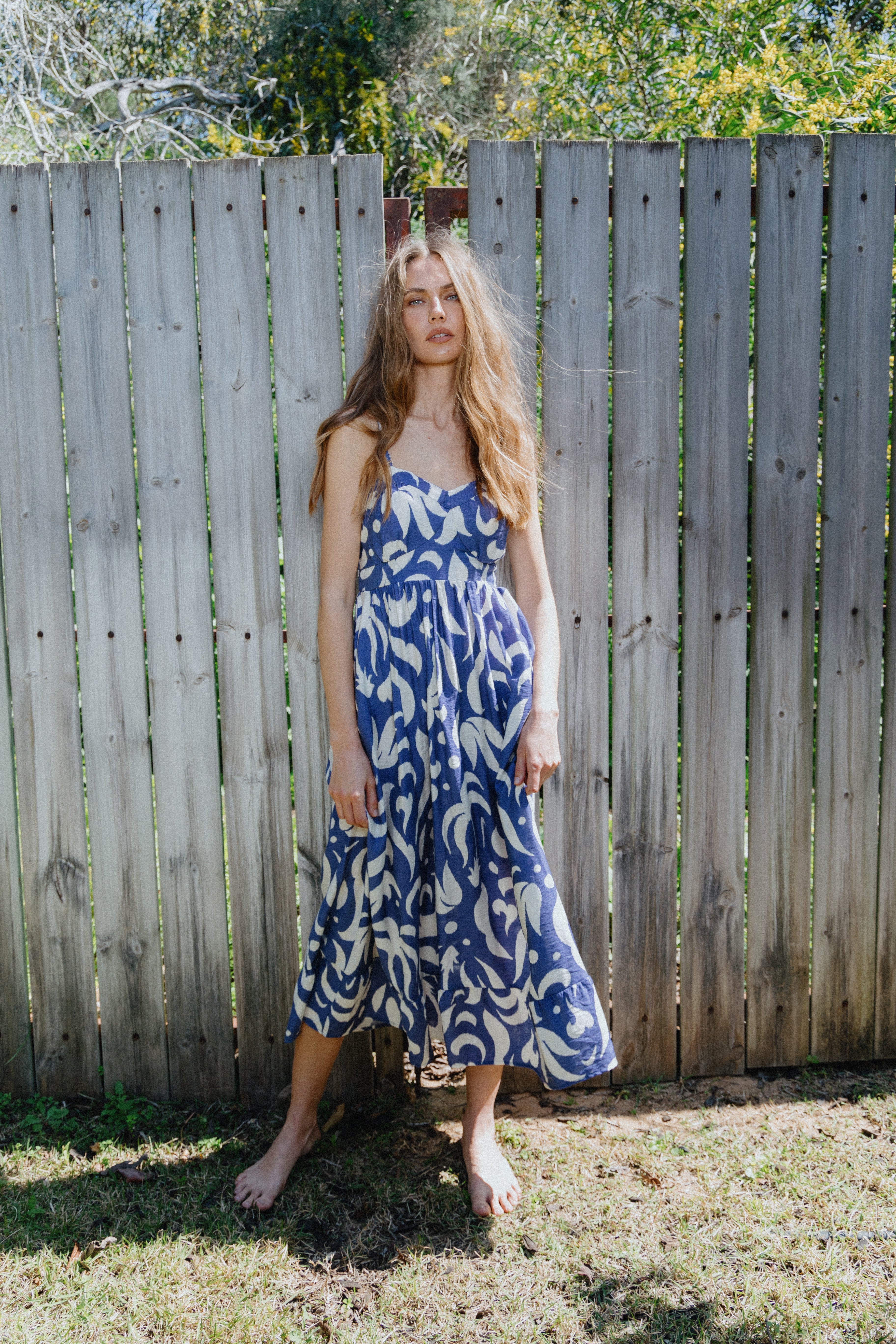 שמלת דפוס פלורה