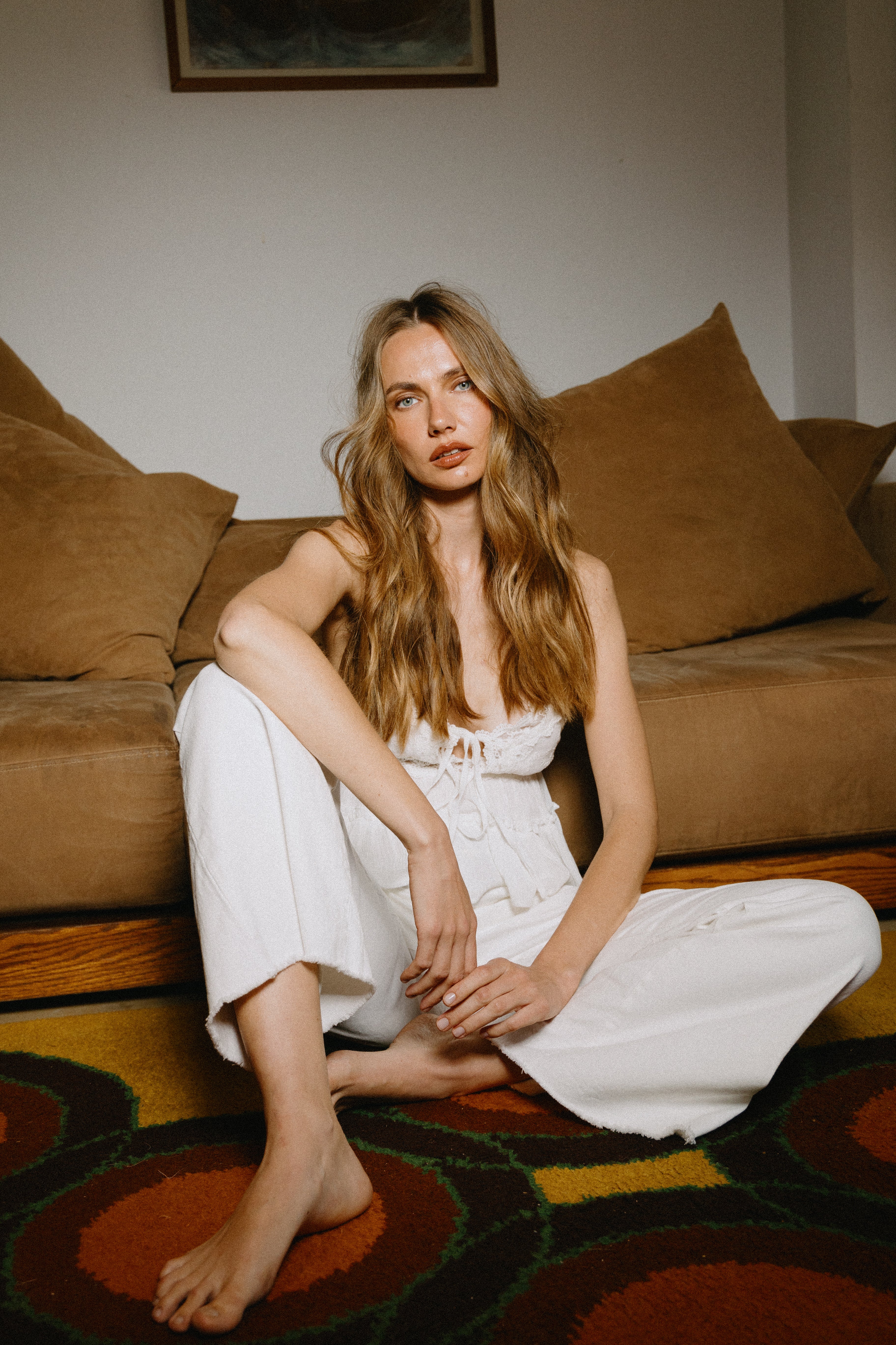 ג'ינס לבן גבוה- סאן טרופה