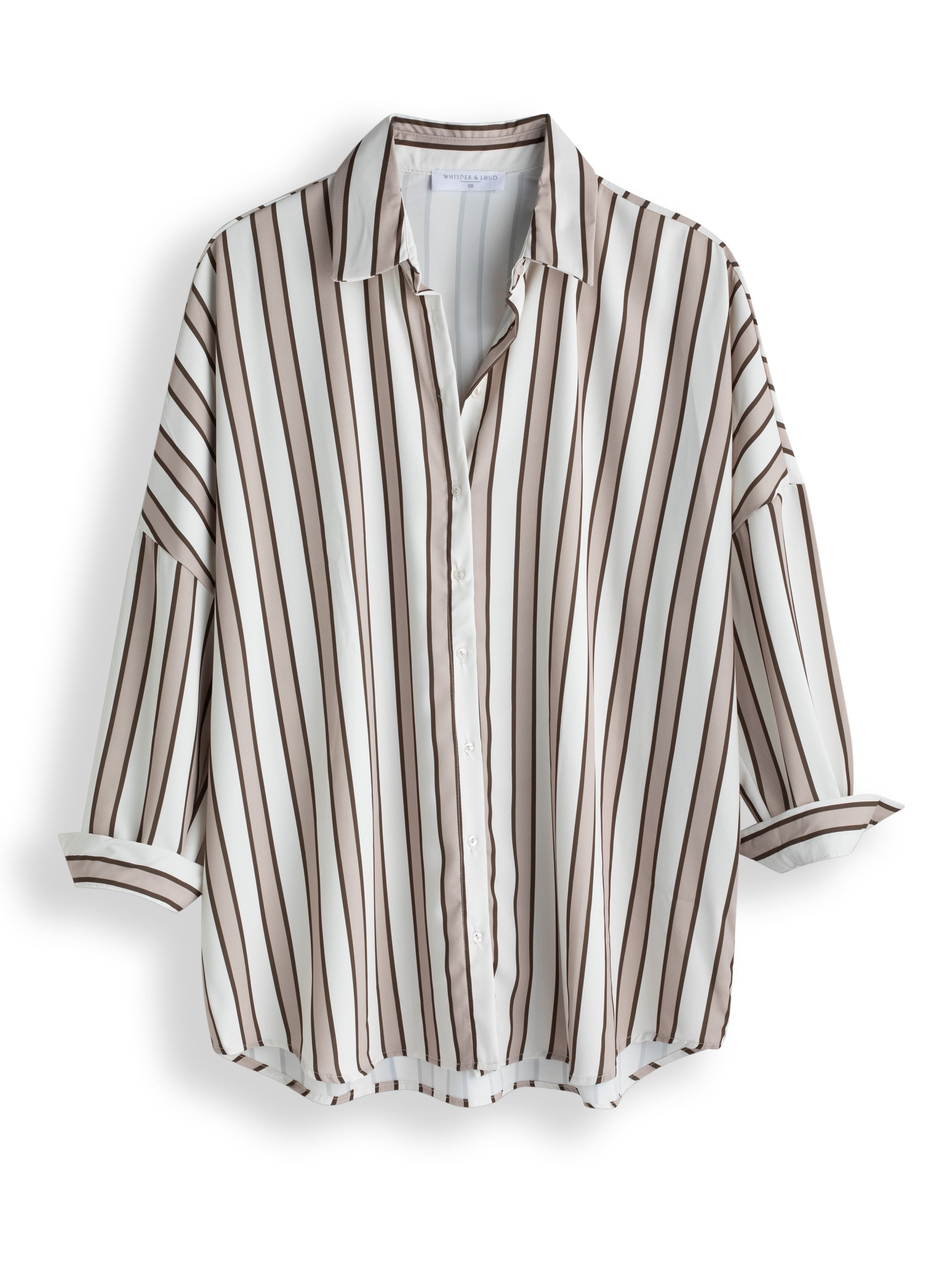 חולצה מכופתרת פס סאטן- סיאסטה