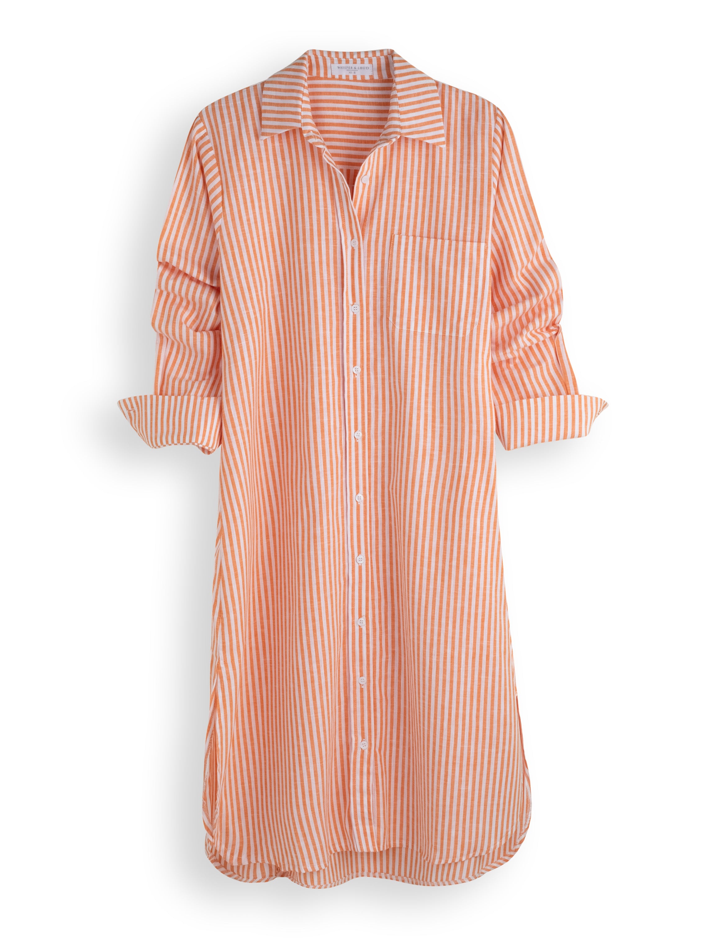 שמלת חולצה פס פשתן