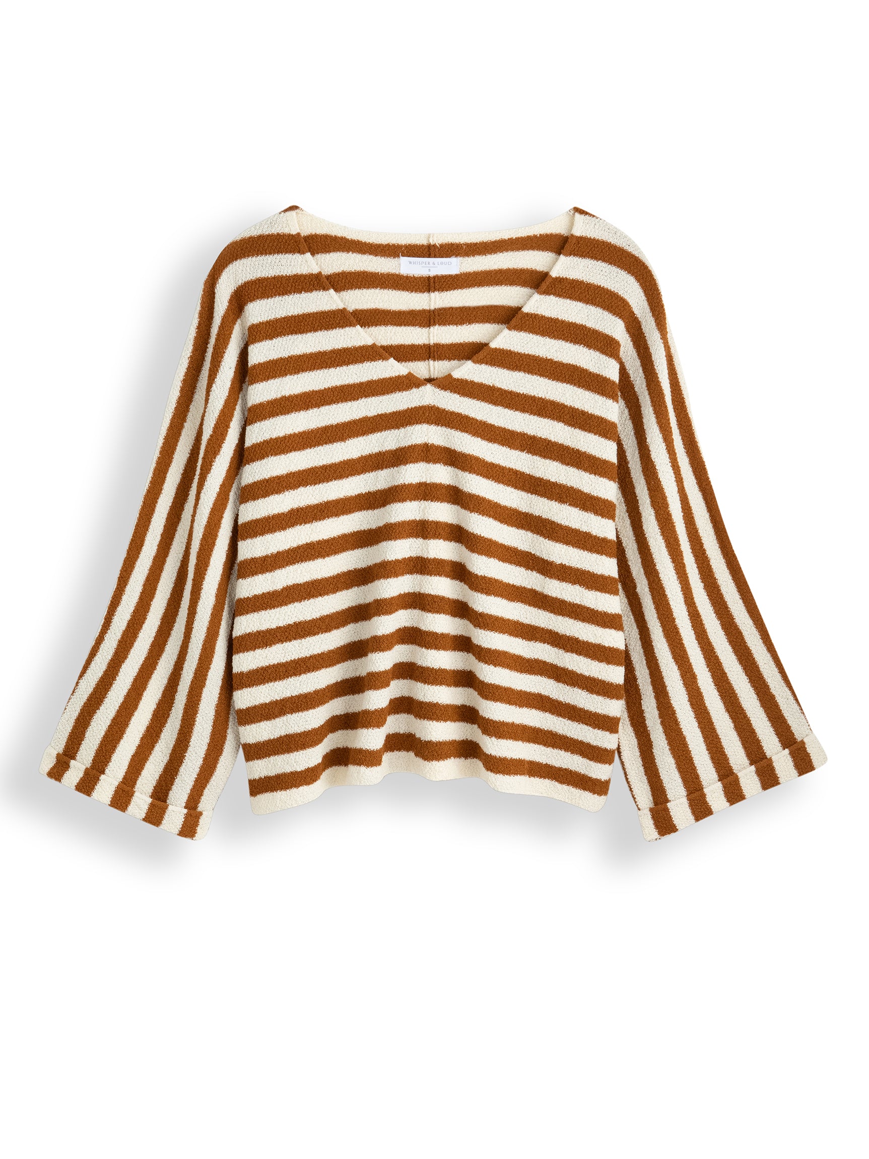 סריג פסים שרוול קימונו