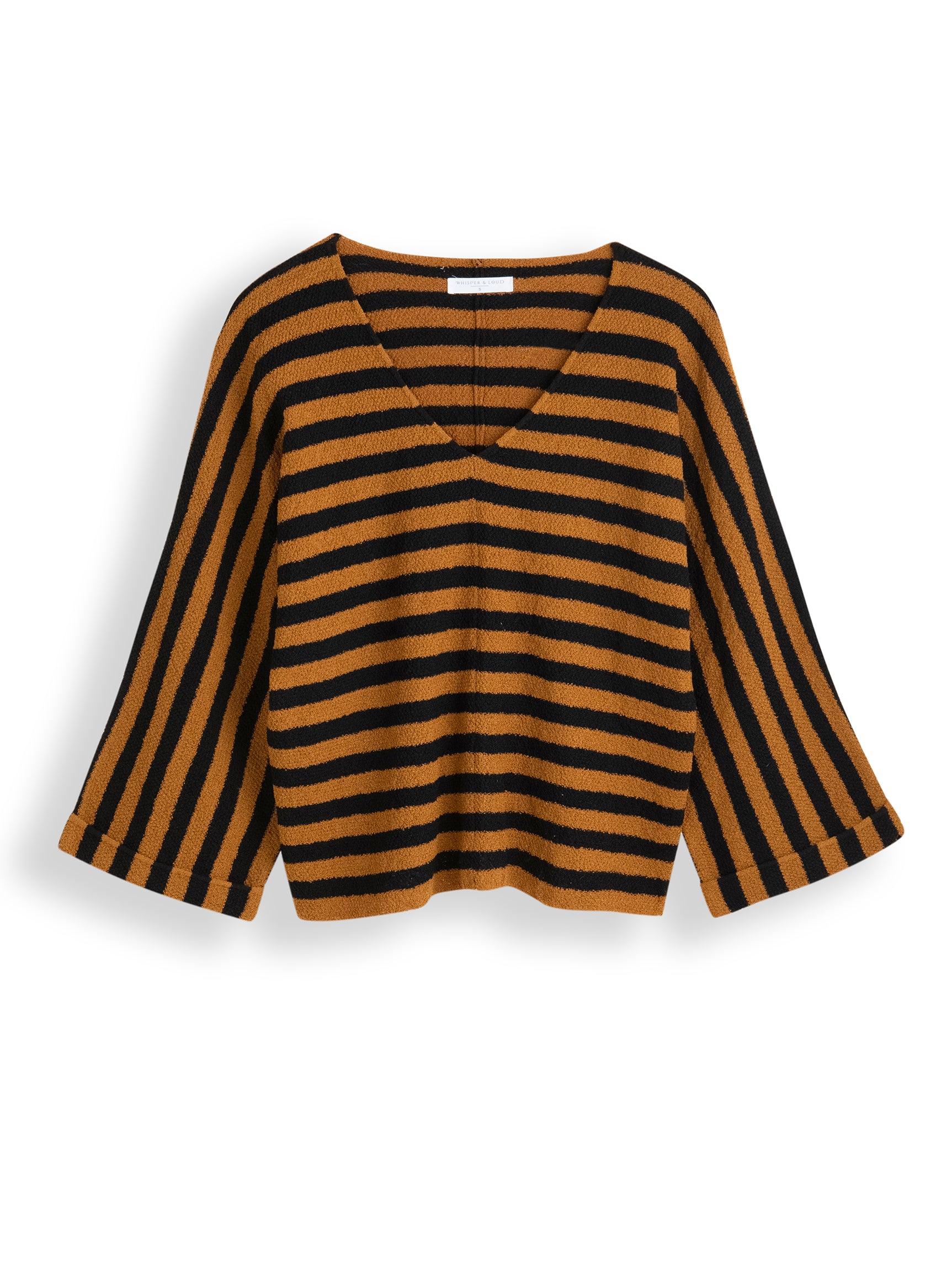 סריג פסים שרוול קימונו