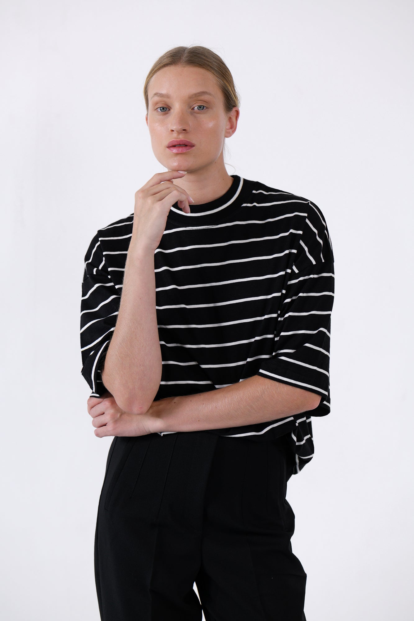 טי שירט כותנה פס מונקו