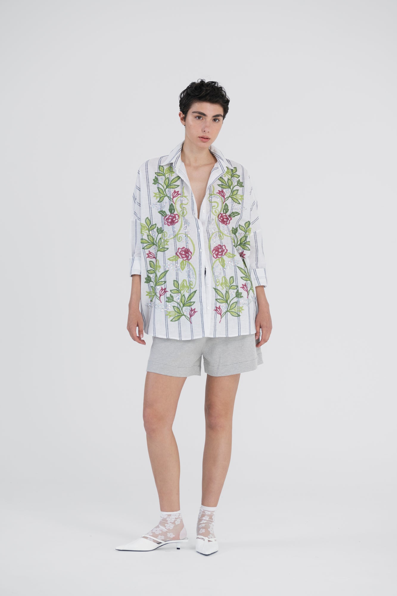 חולצת כותנה רקמות סיציליה