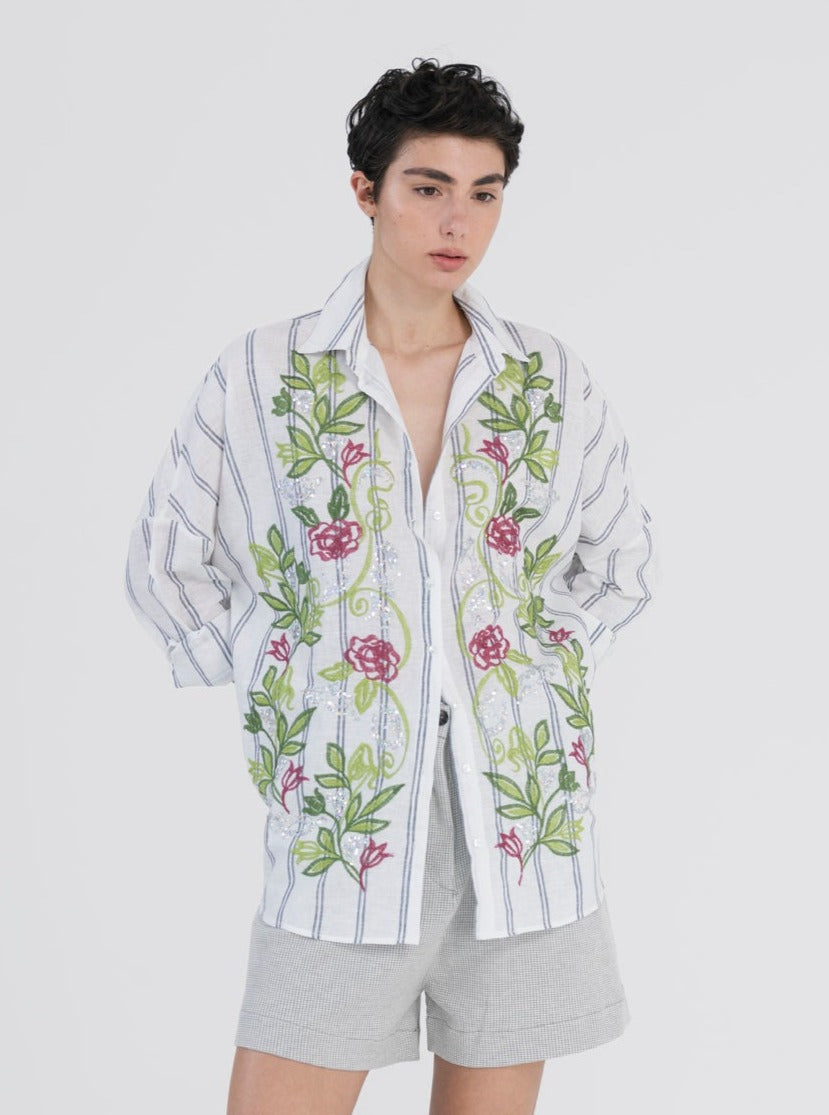 חולצת כותנה רקמות סיציליה