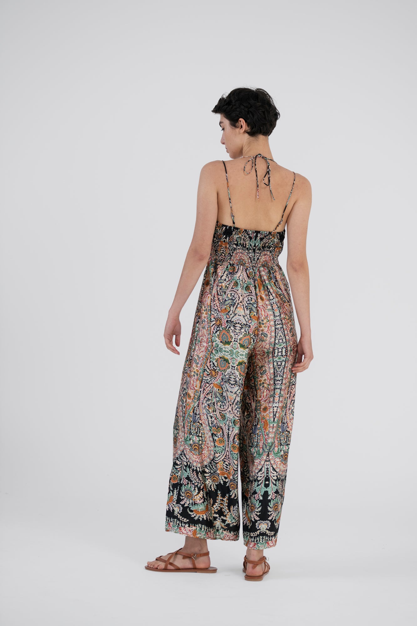 אוברול שחור סאטן יסמין