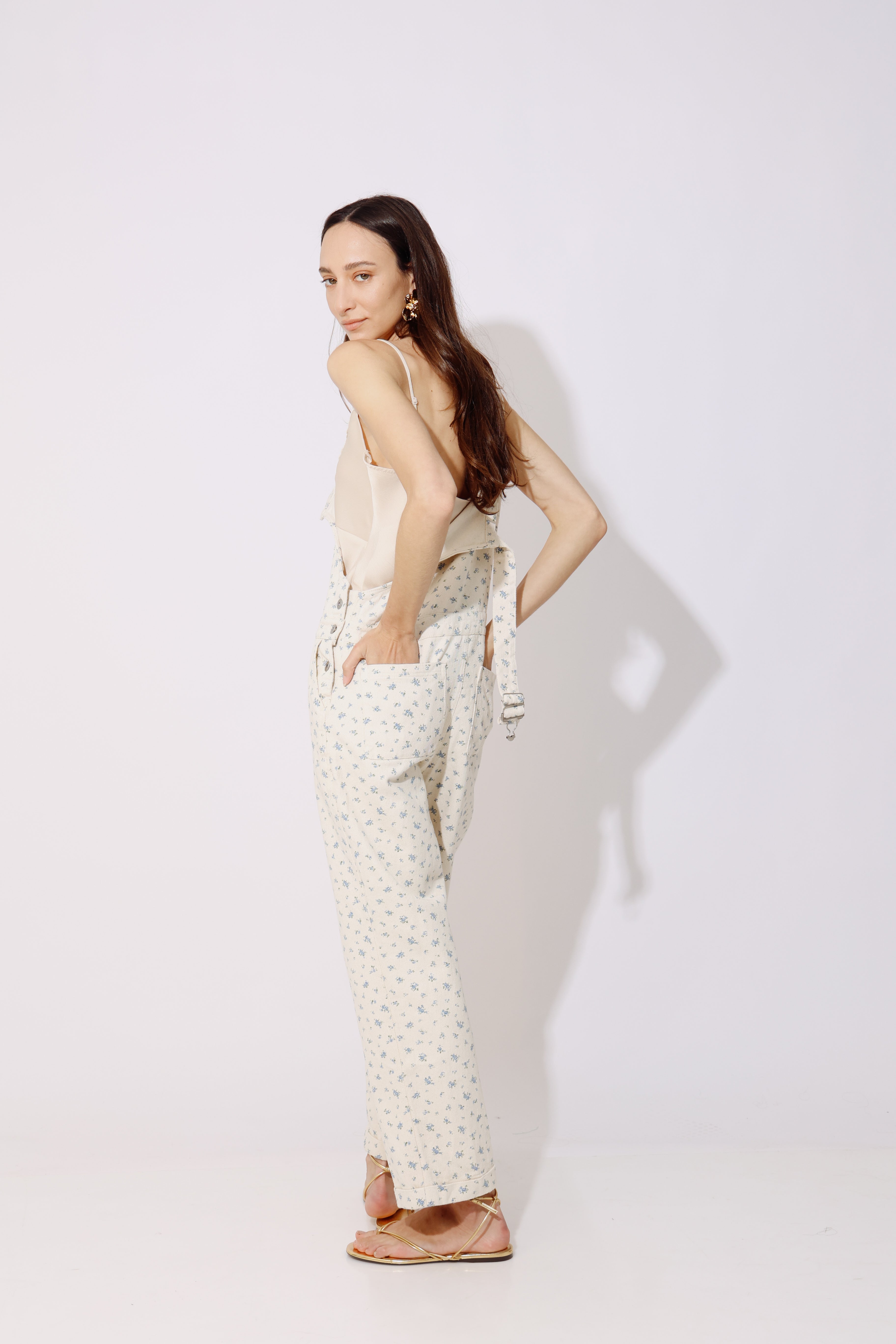 Dust & Roses — Vintage Floral Jumpsuit | Blue