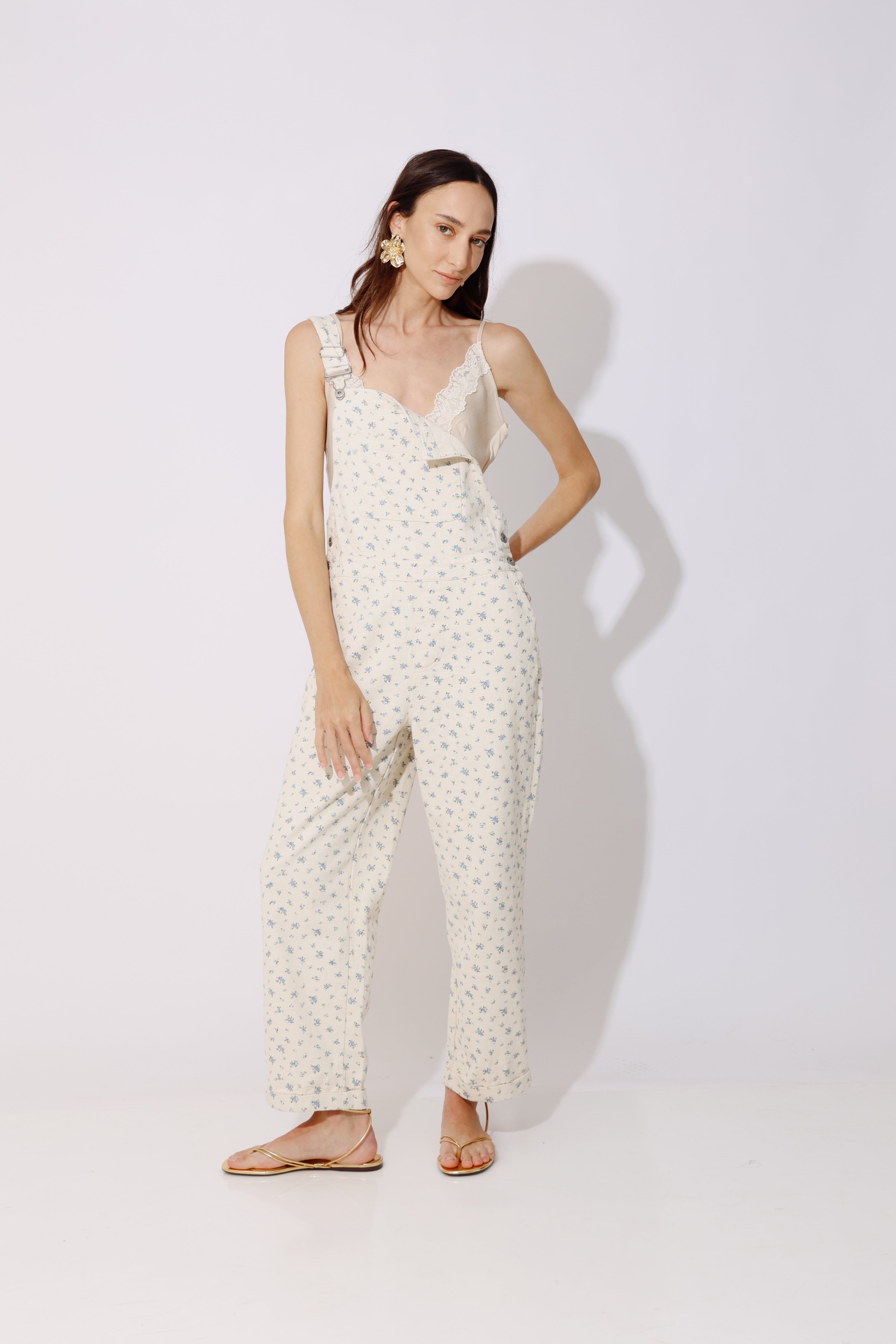 Dust & Roses — Vintage Floral Jumpsuit | Blue