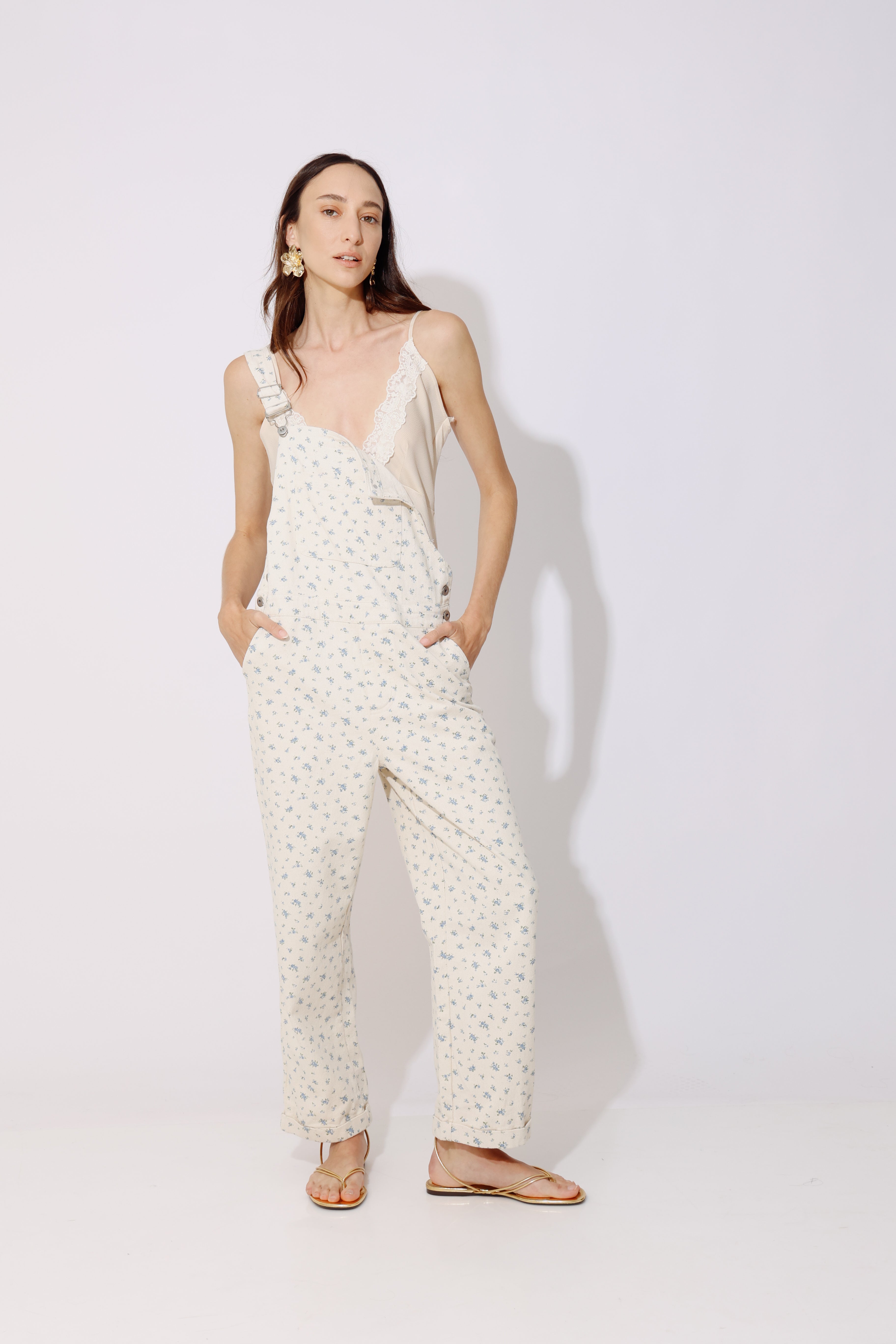 Dust & Roses — Vintage Floral Jumpsuit | Blue