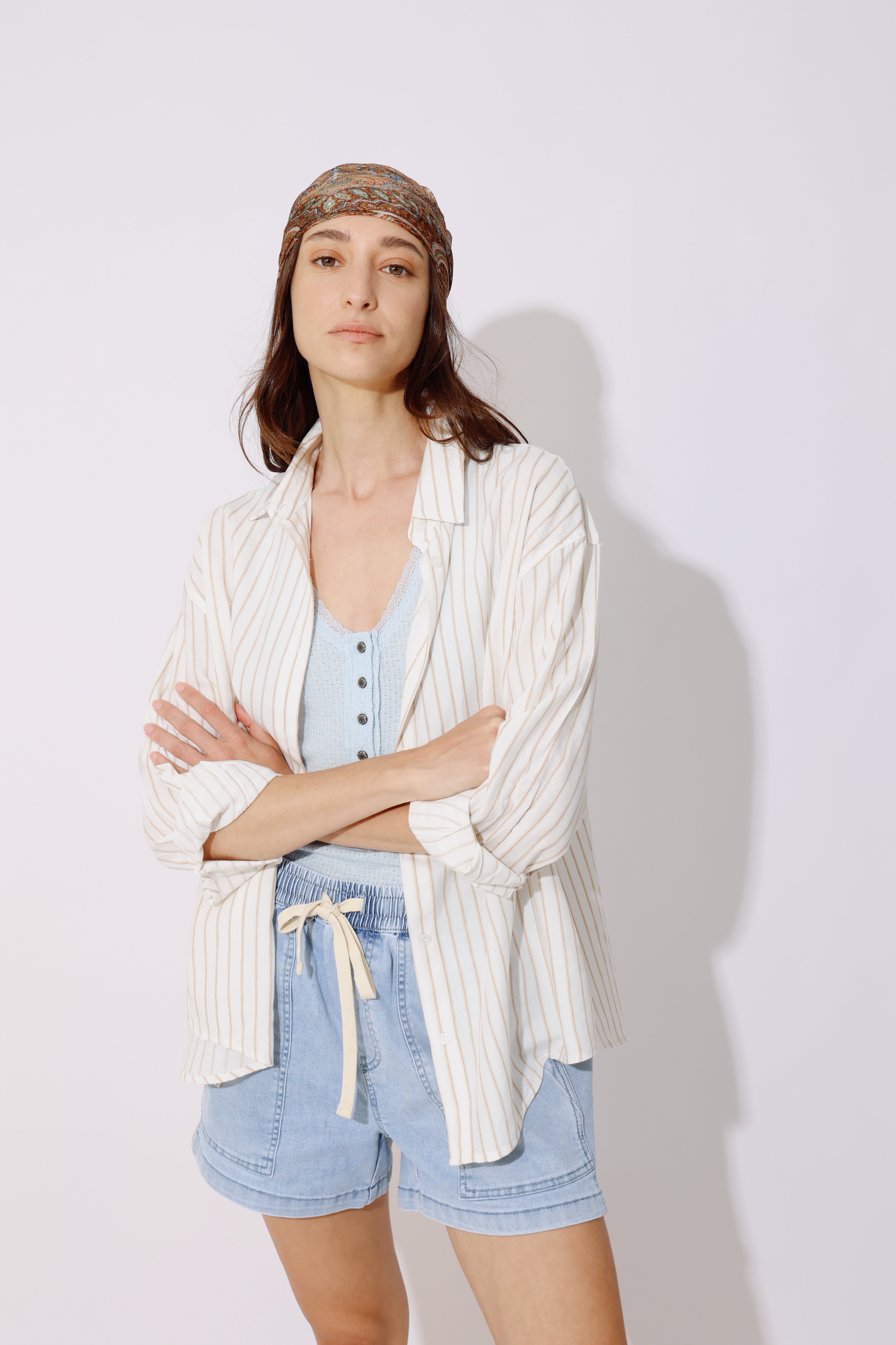 חולצה מכופתרת פסים | Striped Button-Down Shirt
