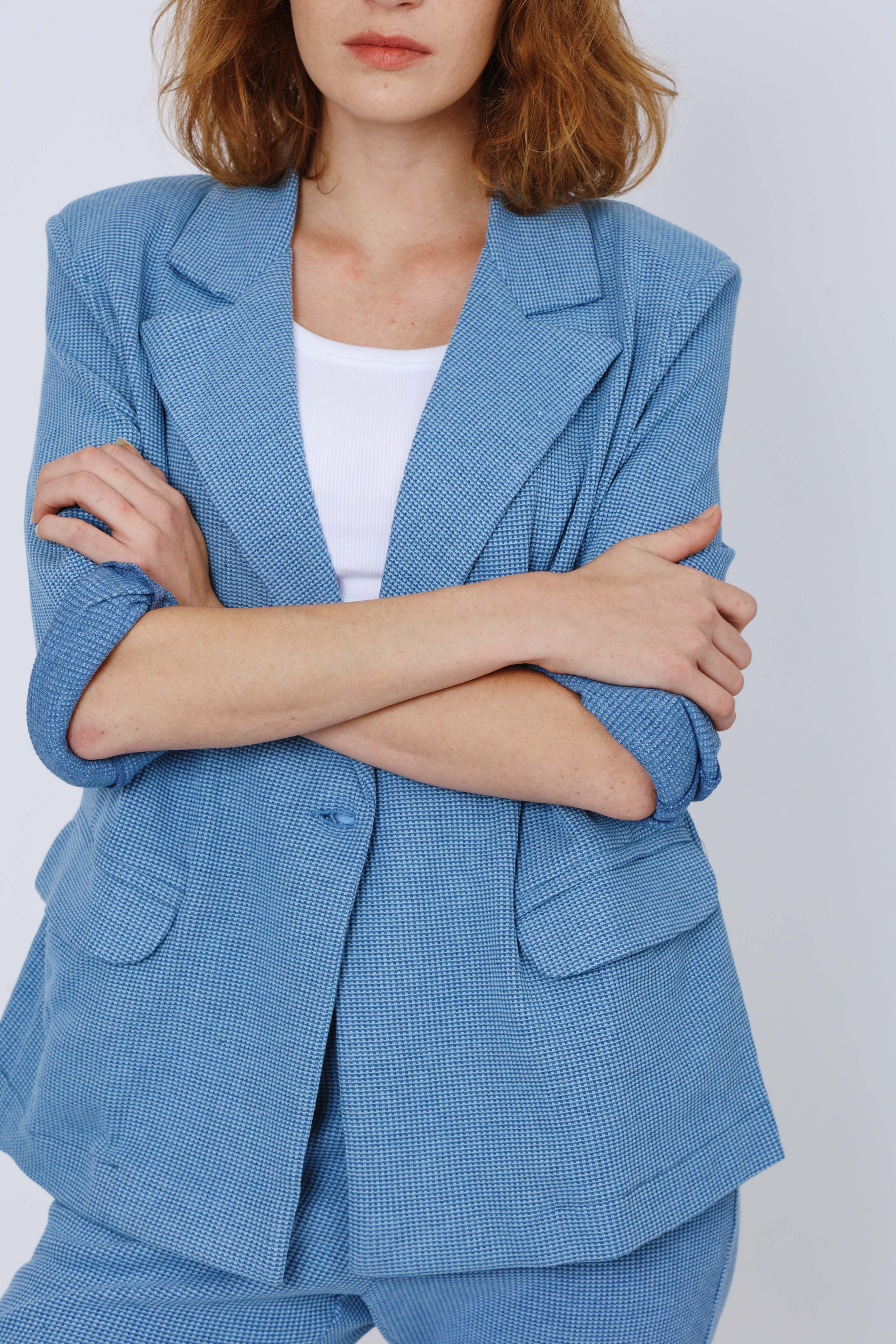 בלייזר ופל כותנה אמה